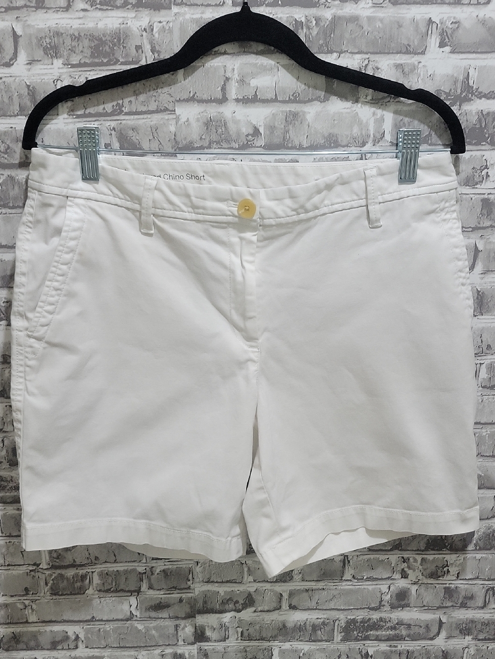 Talbots White Relaxed Chino Shorts Sz 8, Crisp, Coastal Grandma, Beachy